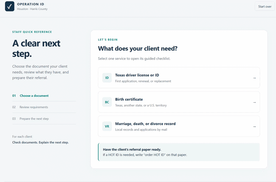 Operation ID Automation System preview